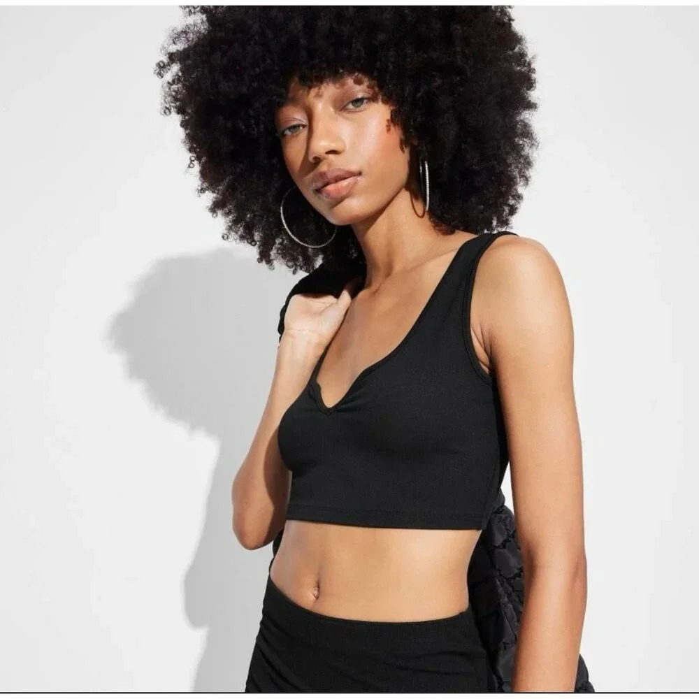NWT XXS Slim Fit Ribbed Tiny Tank Top - Wild Fable